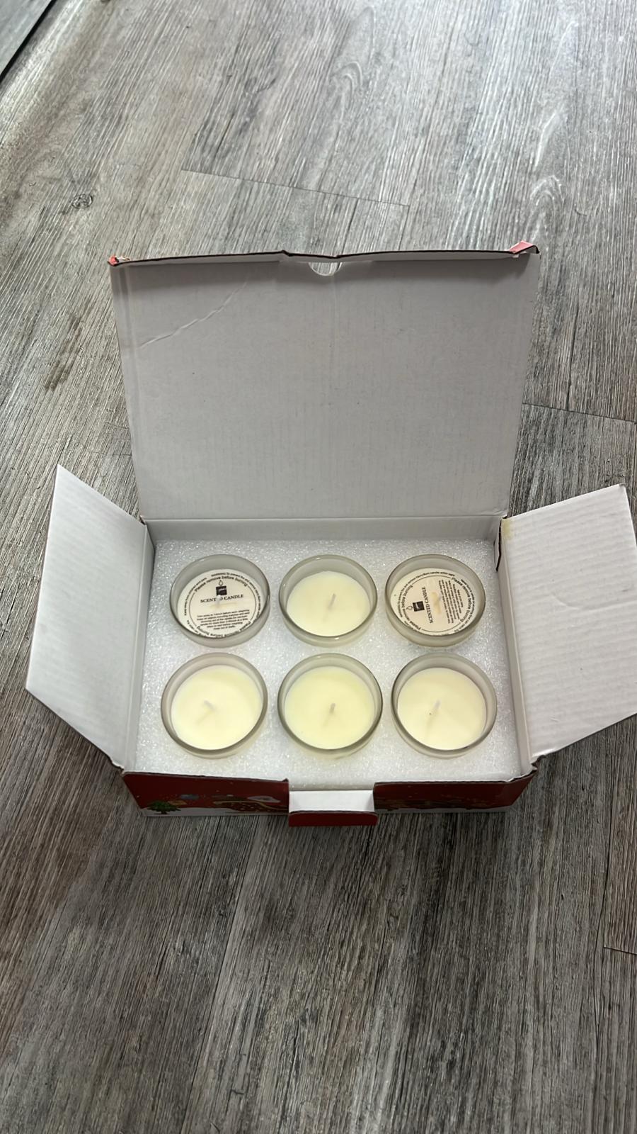 Merry Christmas Scented Candles - 6 Pcs