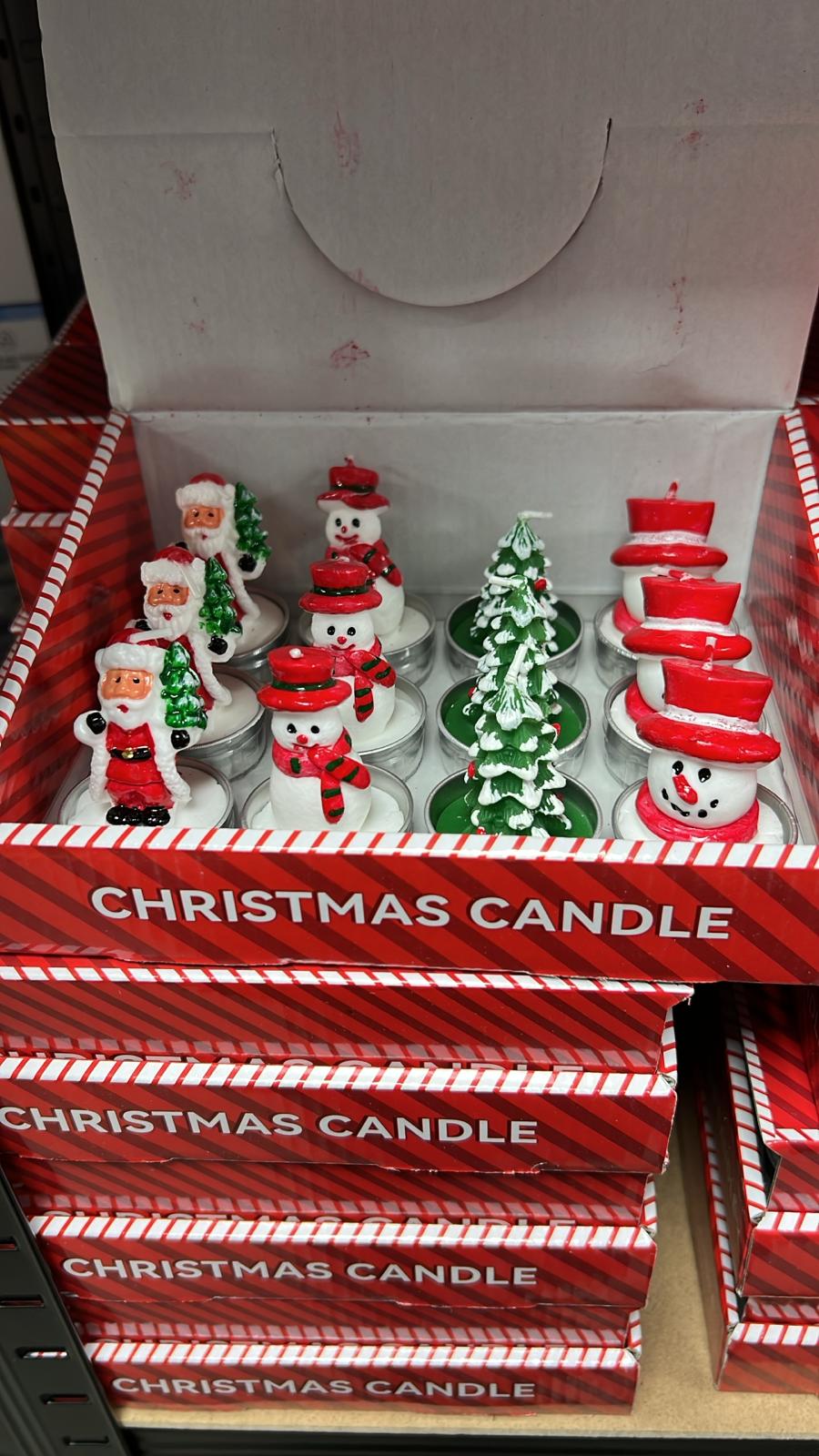 12pcs Christmas Candles in Unique Designs
